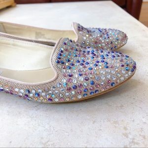 INC bedazzled flats.